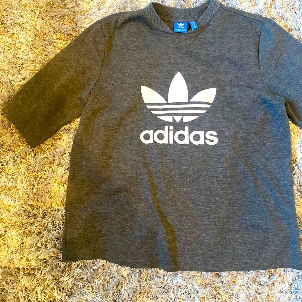 Adidas Gray 3/4 sleeve top - very lightly worn